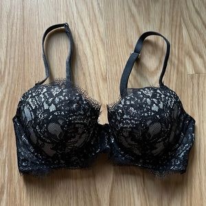 VICTORIA’S SECRET Dream Angels Lined Demi Lace Push-up Bra, 30C